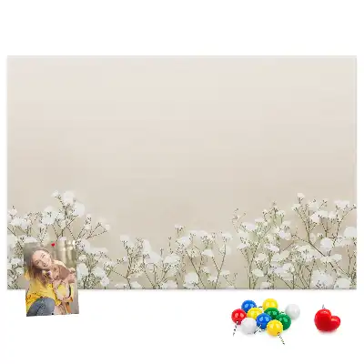 Memobord van kurk Geopende bloemknoppen