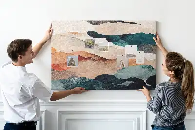 Memobord van kurk Moderne visie op de natuur