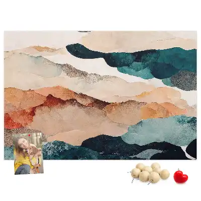 Memobord van kurk Moderne visie op de natuur