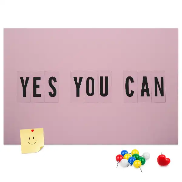 Memobord van kurk Yes You Can