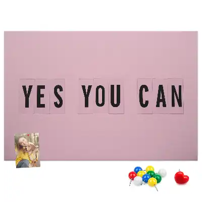 Memobord van kurk Yes You Can