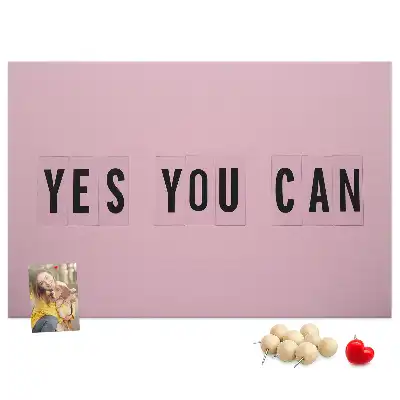 Memobord van kurk Yes You Can