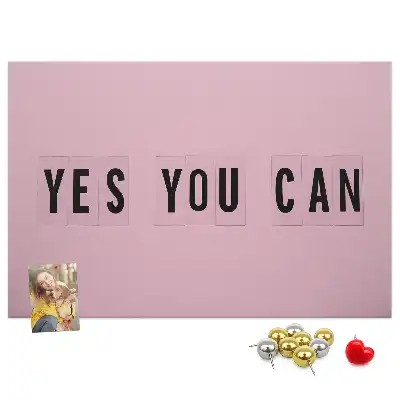 Memobord van kurk Yes You Can
