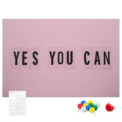 Memobord van kurk Yes You Can