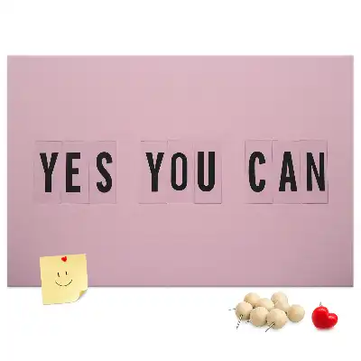 Memobord van kurk Yes You Can