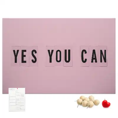Memobord van kurk Yes You Can
