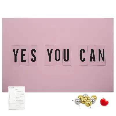 Memobord van kurk Yes You Can