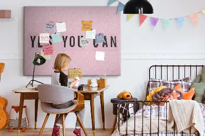 Memobord van kurk Yes You Can