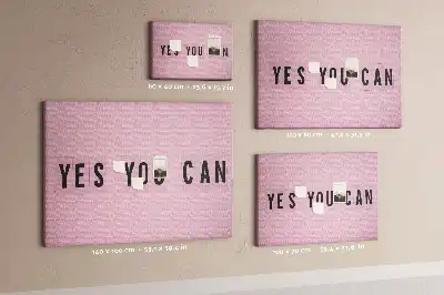 Memobord van kurk Yes You Can