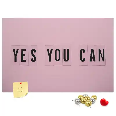 Memobord van kurk Yes You Can