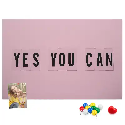 Memobord van kurk Yes You Can