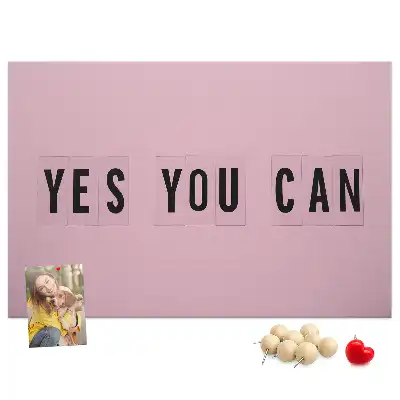 Memobord van kurk Yes You Can