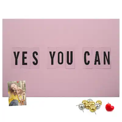 Memobord van kurk Yes You Can