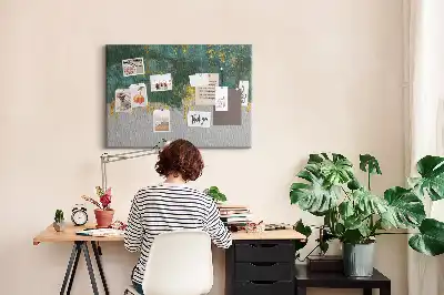 Memobord van kurk Elegant patroon op canvas