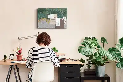 Memobord van kurk Elegant patroon op canvas