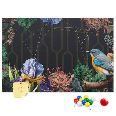 Kurk memobord met natuurlijke lijst