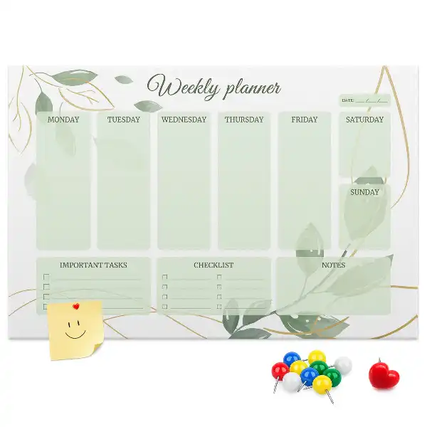 Kurk prikbord Bladeren weekplanner