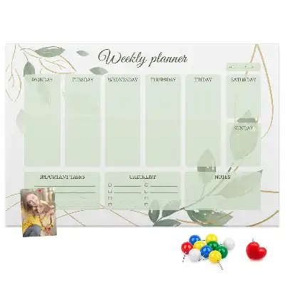 Kurk prikbord Bladeren weekplanner