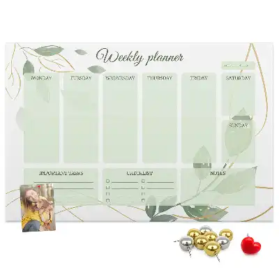 Kurk prikbord Bladeren weekplanner