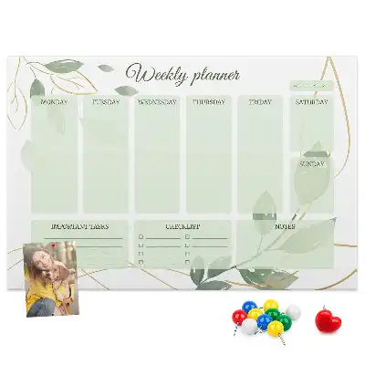 Kurk prikbord Bladeren weekplanner