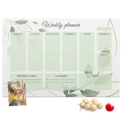 Kurk prikbord Bladeren weekplanner