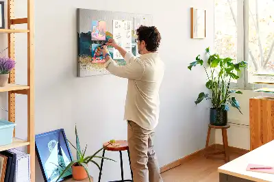 Memobord van kurk Bergketen panorama