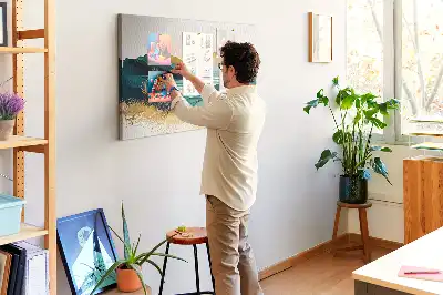 Memobord van kurk Bergketen panorama