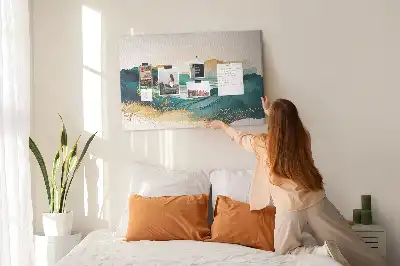 Memobord van kurk Bergketen panorama