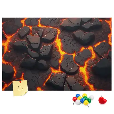Kurken memobord Lava vulkaan