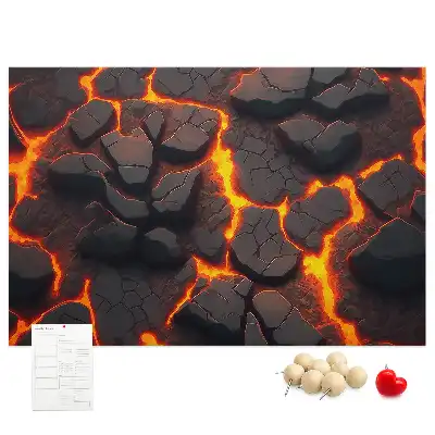 Memobord van kurk Lava vulkaan