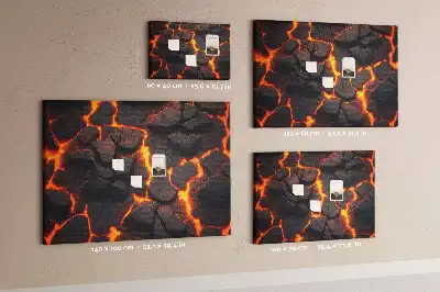 Memobord van kurk Lava vulkaan