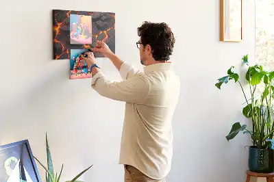 Memobord van kurk Lava vulkaan