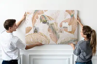 Memobord van kurk Bladerenpatroon natuur