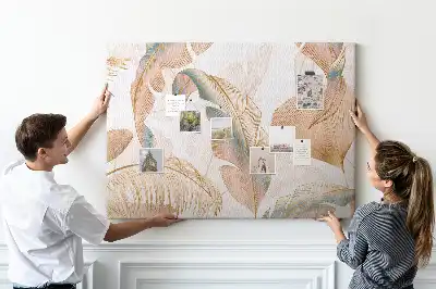 Memobord van kurk Bladerenpatroon natuur