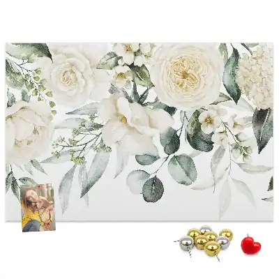 Memobord van kurk Bloemen