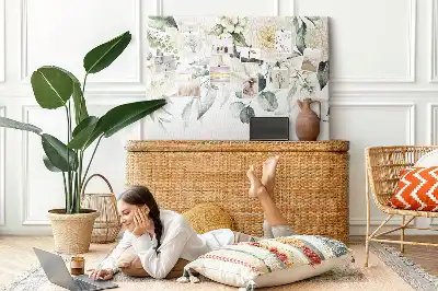 Memobord van kurk Bloemen
