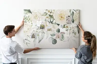 Memobord van kurk Bloemen