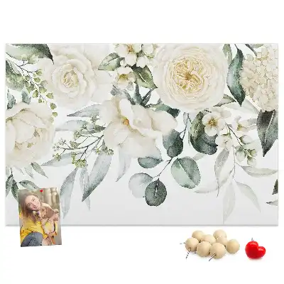 Memobord van kurk Bloemen