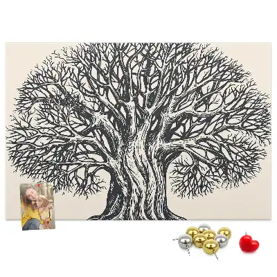 Kurk prikbord Majestueuze eenzame boom