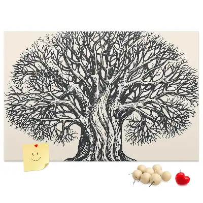 Kurk prikbord Majestueuze eenzame boom