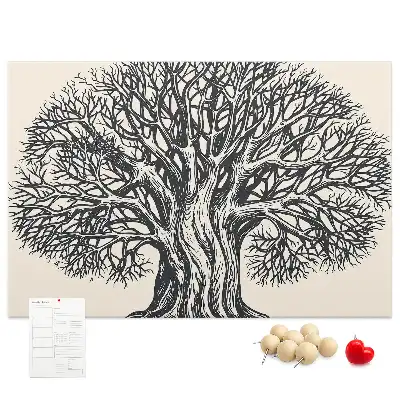 Kurk prikbord Majestueuze eenzame boom