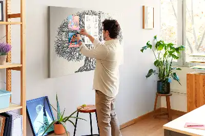 Kurk prikbord Majestueuze eenzame boom
