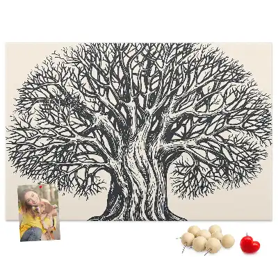 Kurk prikbord Majestueuze eenzame boom