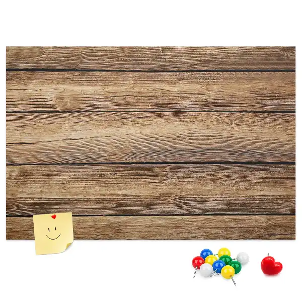 Memobord van kurk Rustieke houten planken
