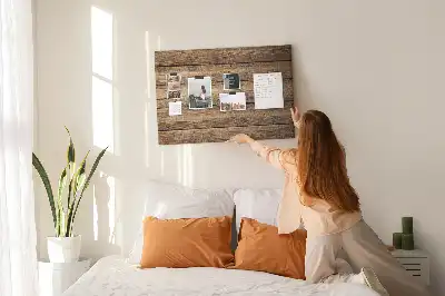 Memobord van kurk Rustieke houten planken
