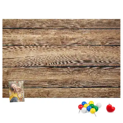 Memobord van kurk Rustieke houten planken