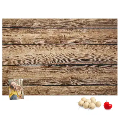 Memobord van kurk Rustieke houten planken