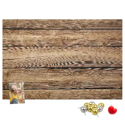 Memobord van kurk Rustieke houten planken
