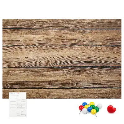Memobord van kurk Rustieke houten planken