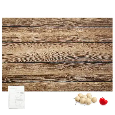 Memobord van kurk Rustieke houten planken